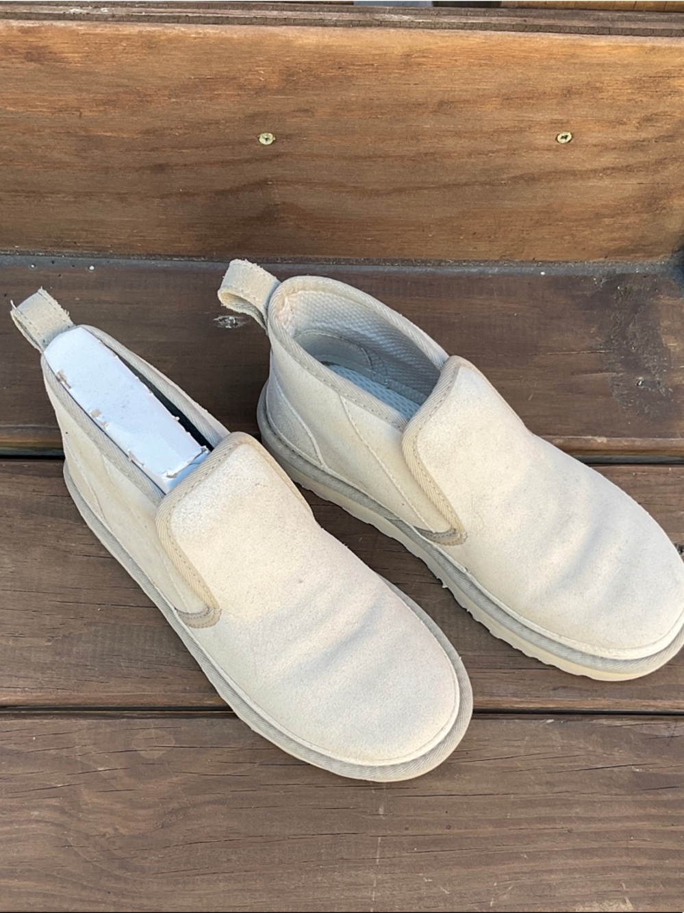 UGG Women's Slip-On Suede Winter Boots in Cream